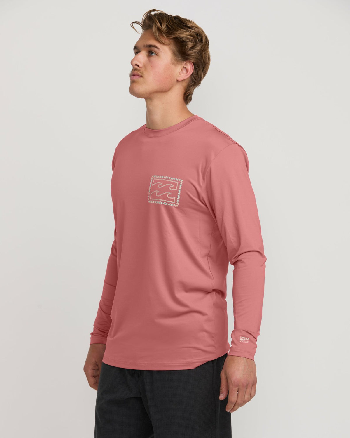 Crayon Wave Loose Fit Long Sleeve Surf Tee - Dusty Pink | Billabong