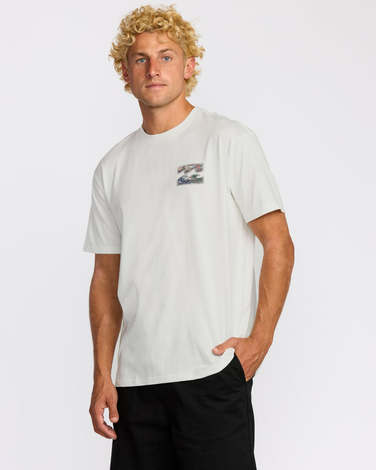 Crayon Wave Premium Short Sleeve T-Shirt - Off White | Billabong