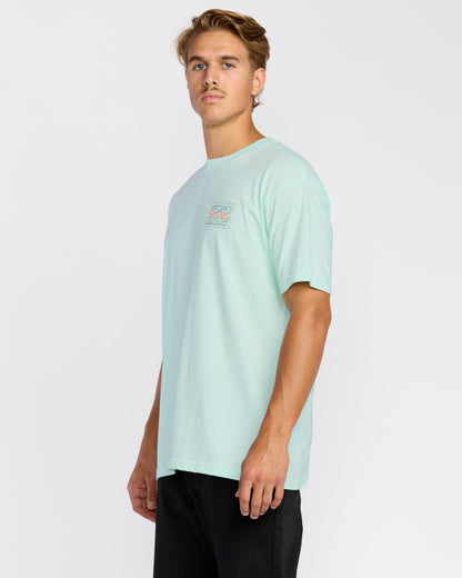 Crayon Wave Premium Short Sleeve T-Shirt - Sea Glass | Billabong