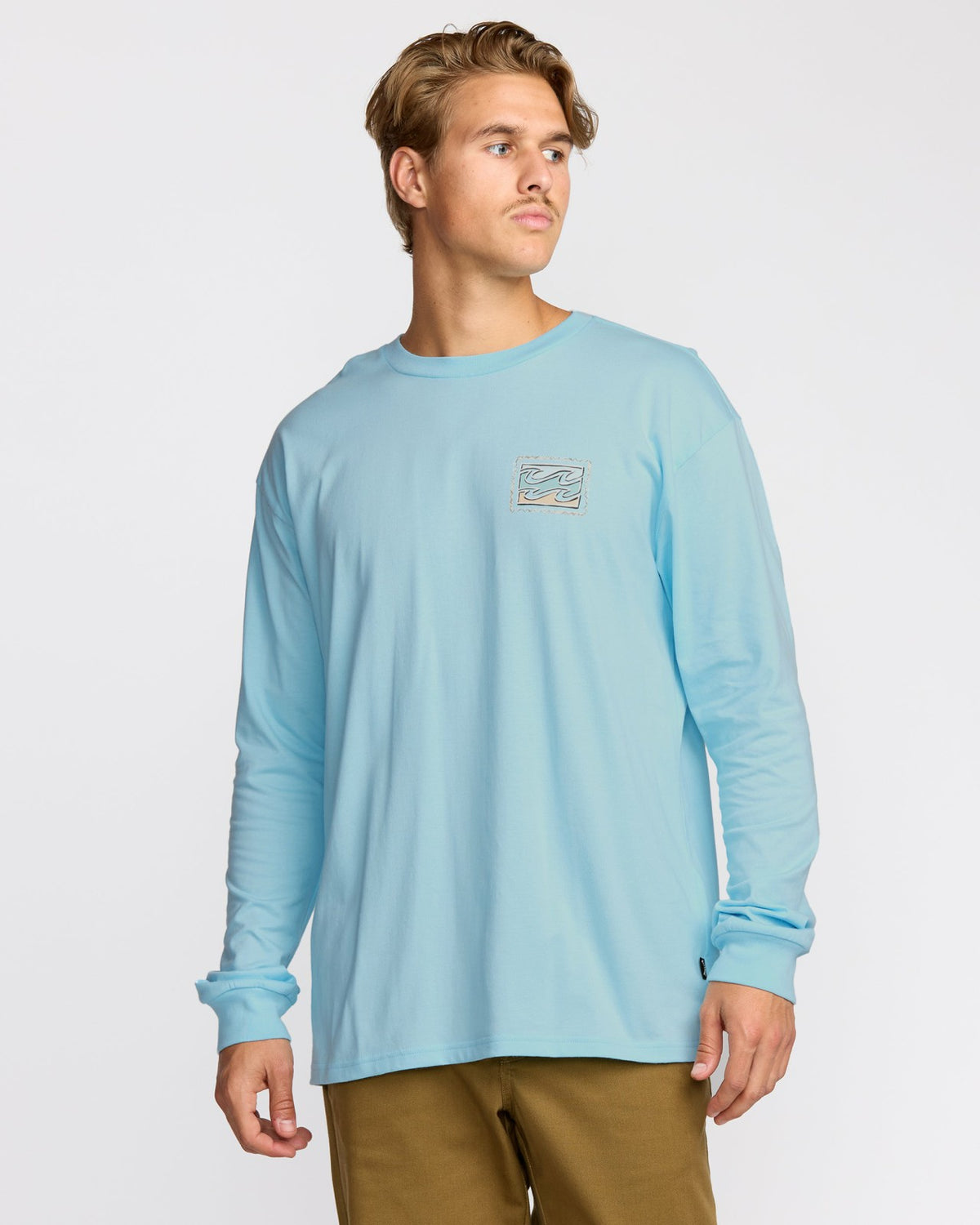 Crayon Wave Regular Long Sleeve T-Shirt - Coastal Blue | Billabong