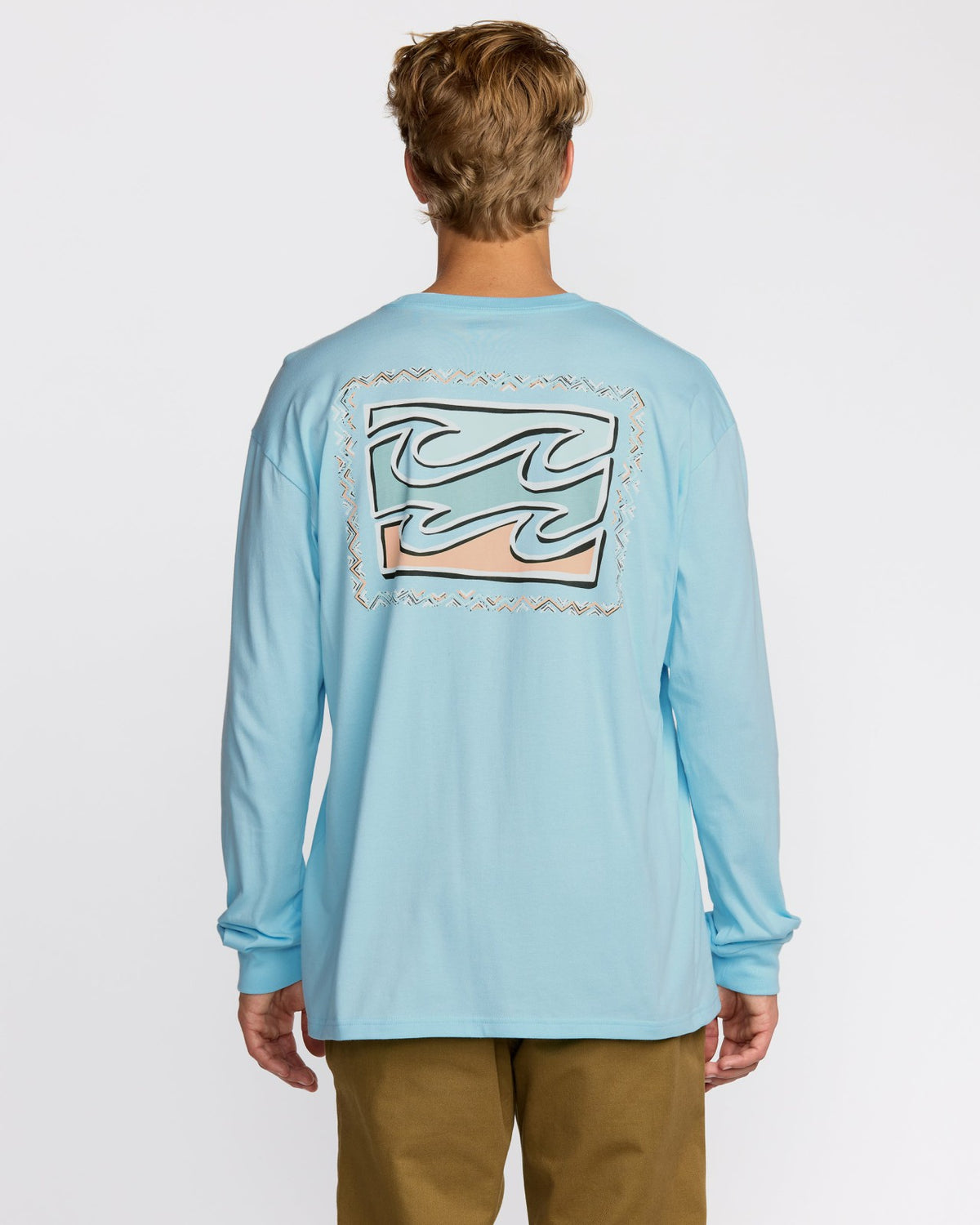 Crayon Wave Regular Long Sleeve T-Shirt - Coastal Blue | Billabong