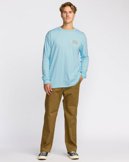 Crayon Wave Regular Long Sleeve T-Shirt - Coastal Blue | Billabong