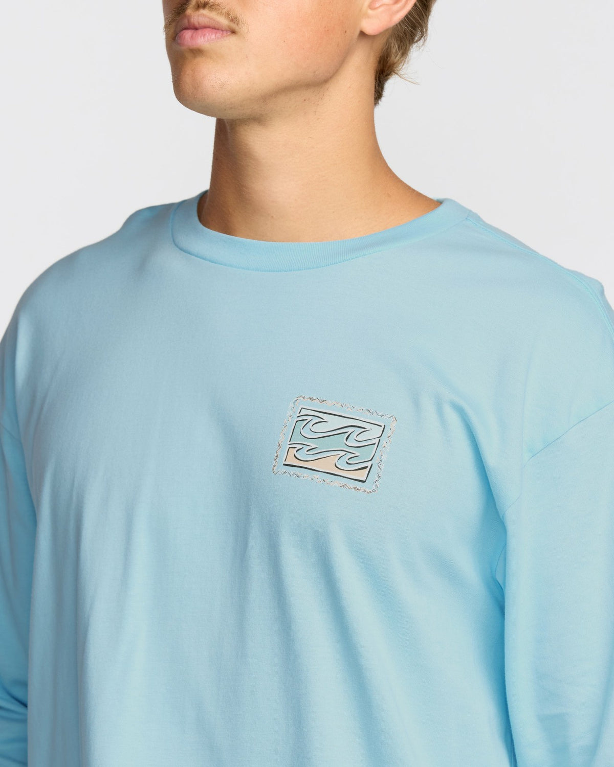 Crayon Wave Regular Long Sleeve T-Shirt - Coastal Blue | Billabong