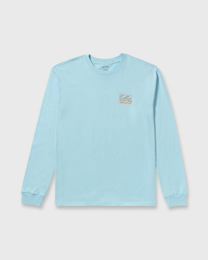 Crayon Wave Regular Long Sleeve T-Shirt - Coastal Blue | Billabong