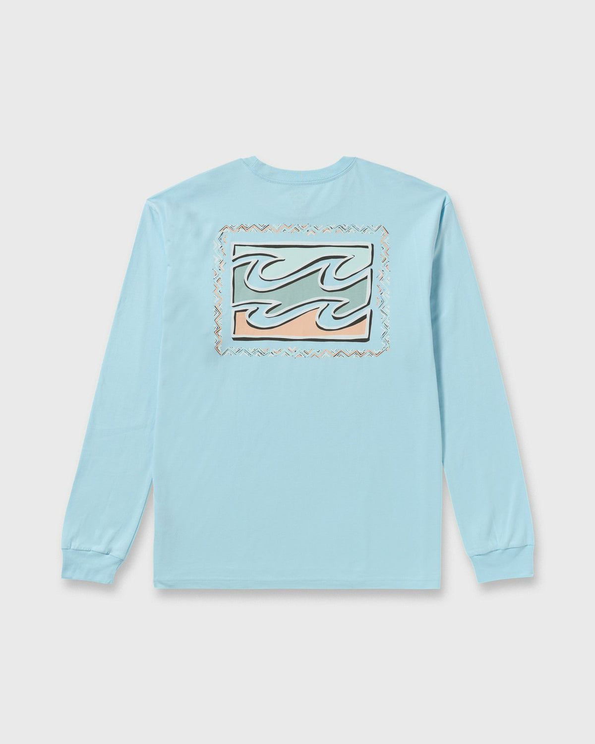 Crayon Wave Regular Long Sleeve T-Shirt - Coastal Blue | Billabong