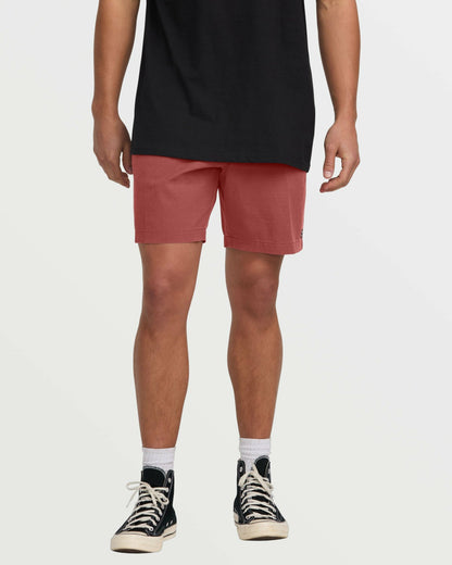 Crossfire Wave Wash Submersible 18" Hybrid Shorts - Dusty Red | Billabong