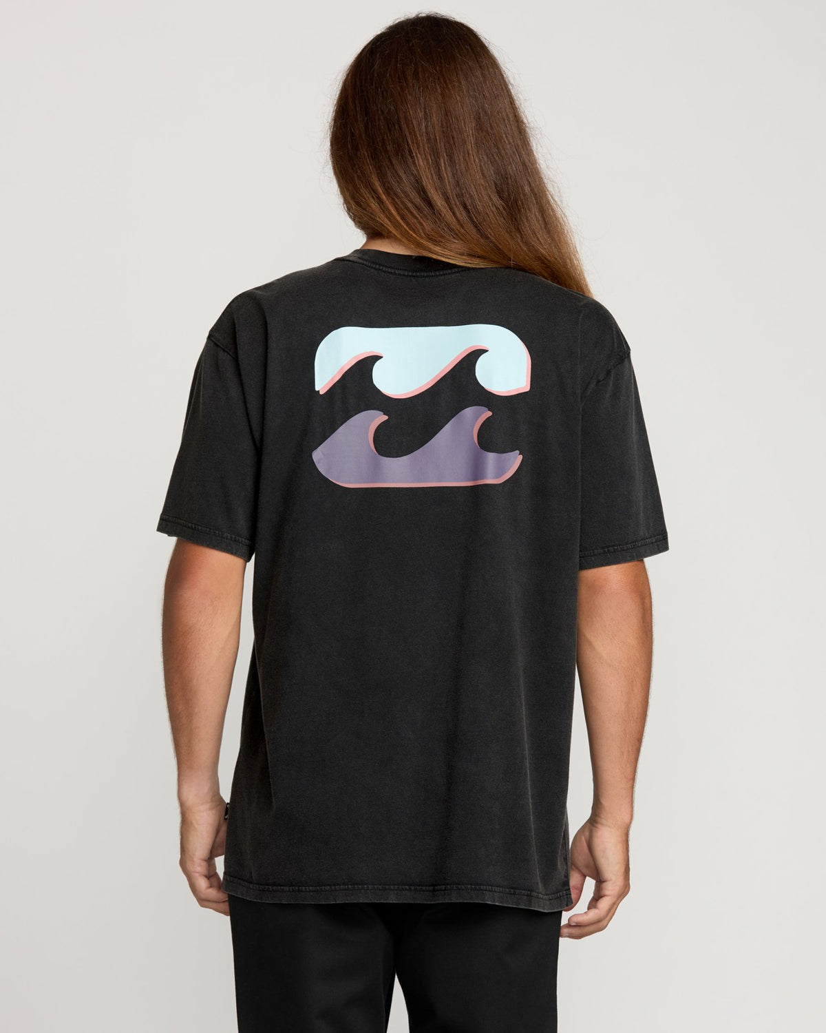 Decal Regular Wave Wash Tee - Washed Black | Billabong