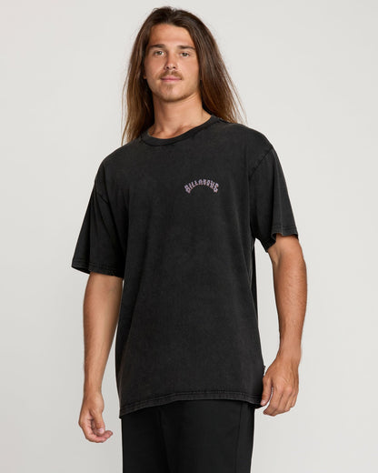 Decal Regular Wave Wash Tee - Washed Black | Billabong