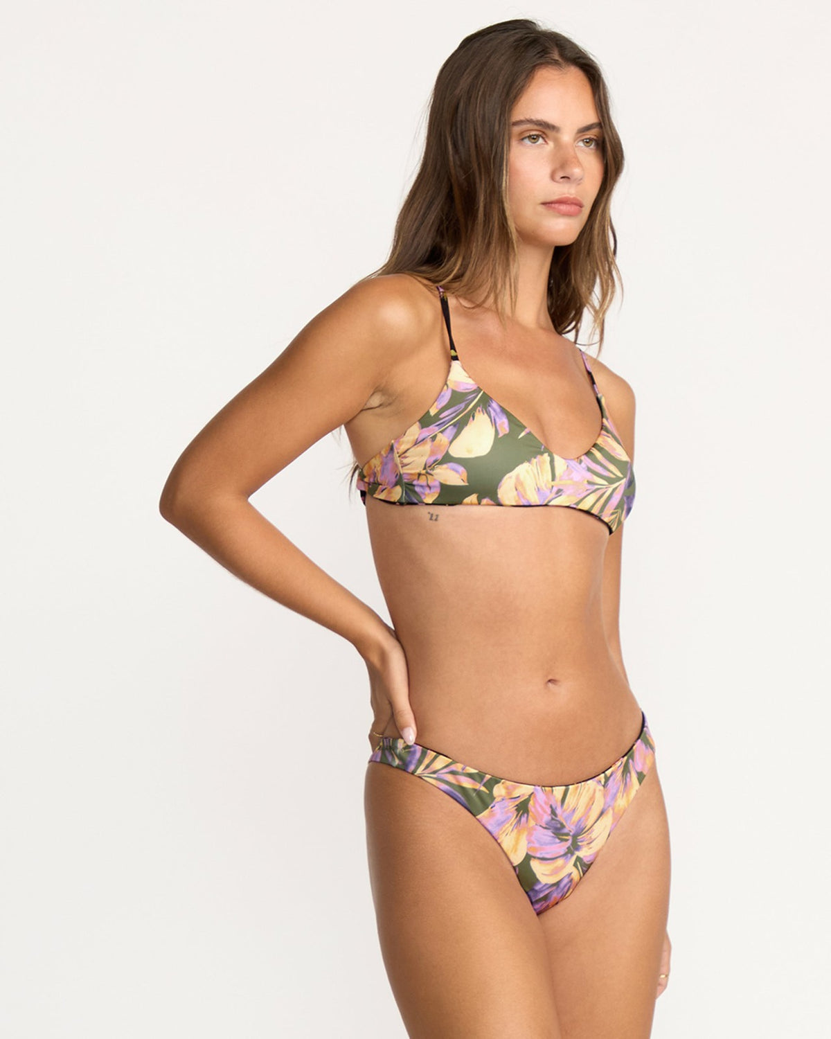 Drifting Coast Reversible V Bralette Bikini Top - Luv Army | Billabong