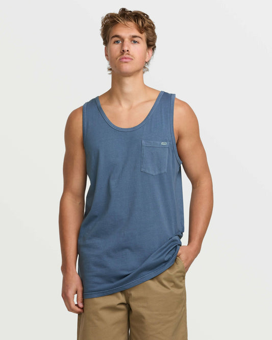 Essential Premium Wave Wash Tank - Slate Blue | Billabong