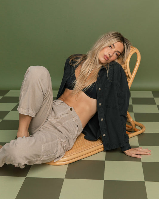 Everytime Oversized Shacket - Black Sands | Billabong