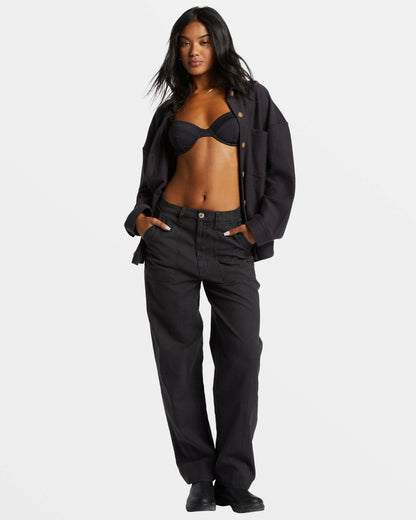 Everytime Oversized Shacket - Black Sands | Billabong