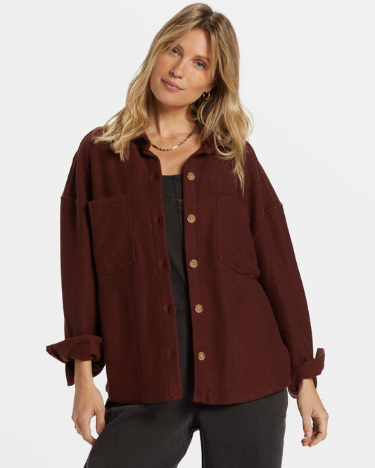 Everytime Oversized Shacket - Choc Chip | Billabong