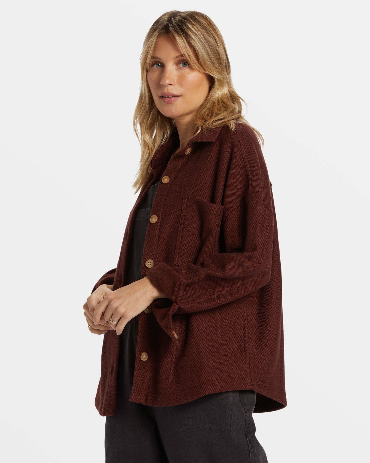 Everytime Oversized Shacket - Choc Chip | Billabong