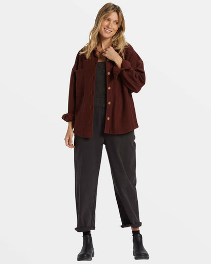 Everytime Oversized Shacket - Choc Chip | Billabong
