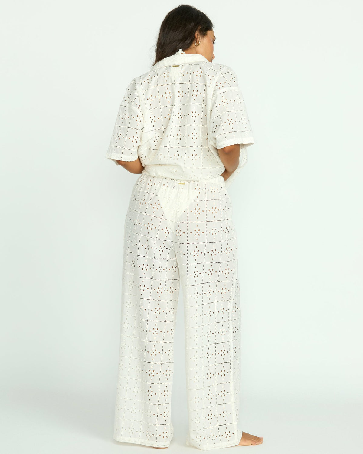 Eyelet Crush Beach Coverup Pants - Salt Crystal | Billabong