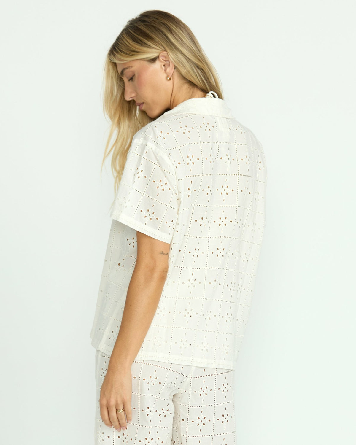 Eyelet Crush Beach Coverup Top - Salt Crystal | Billabong