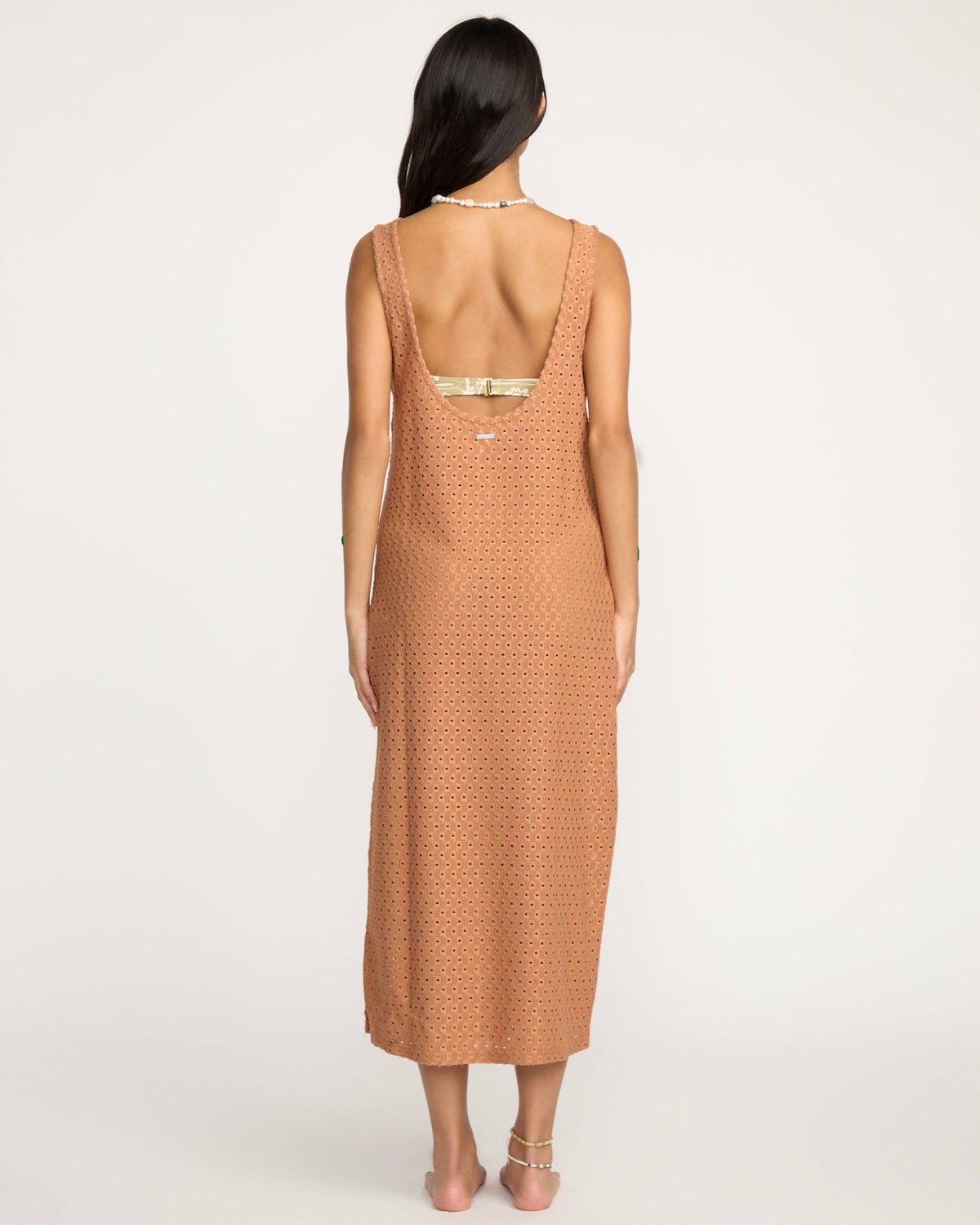 Eyelet Sun Midi Dress Beach Coverup - Rose Brown | Billabong