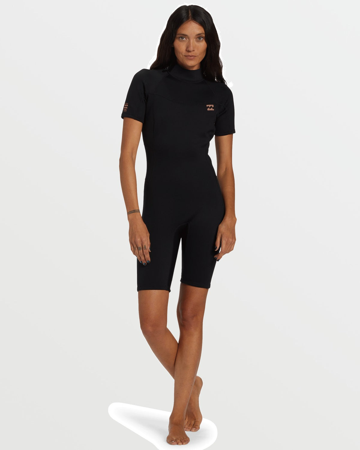 Foil Flatlock Short Sleeve Springsuit - Black | Billabong