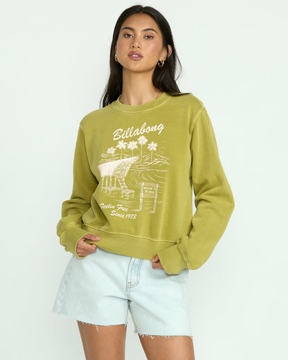 From Paradise Crewneck Sweatshirt - Sea Moss | Billabong