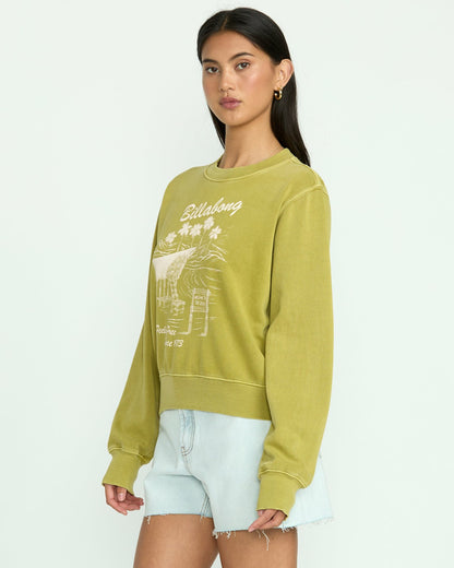 From Paradise Crewneck Sweatshirt - Sea Moss | Billabong