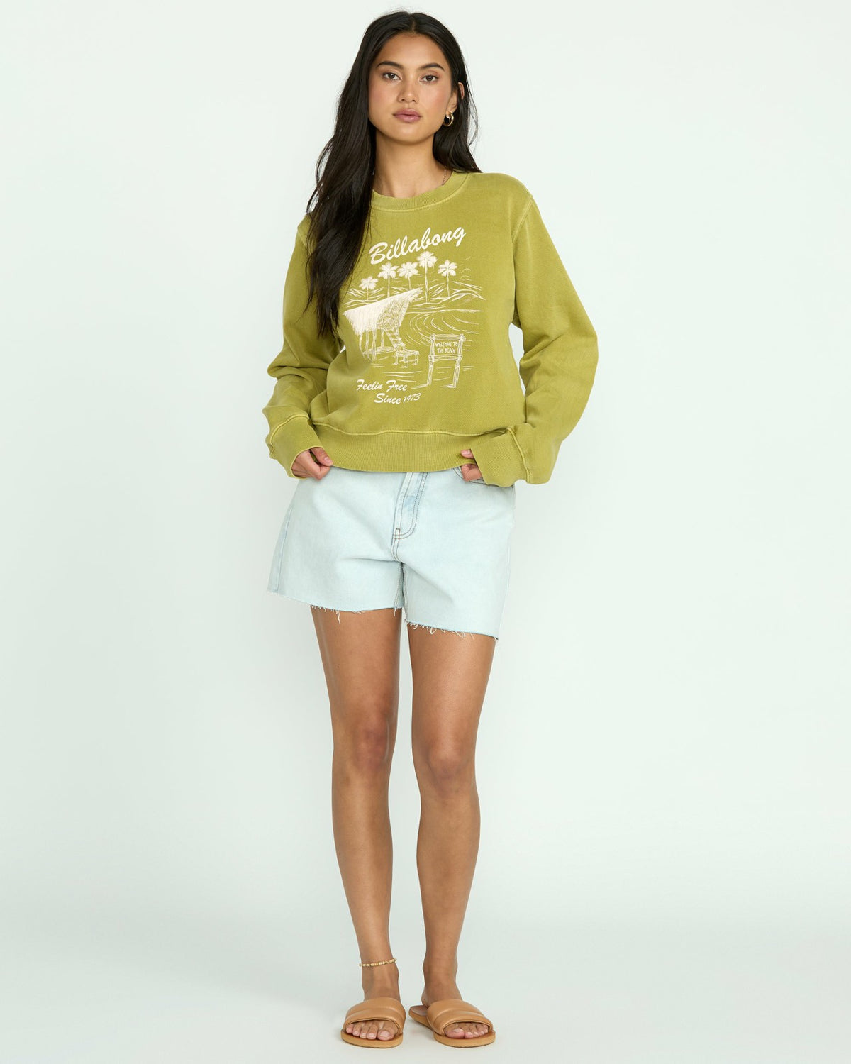 From Paradise Crewneck Sweatshirt - Sea Moss | Billabong