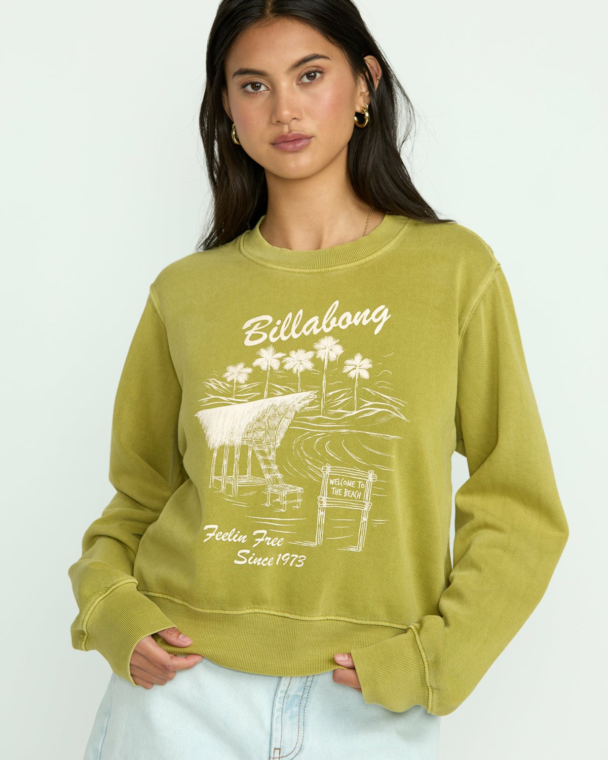 From Paradise Crewneck Sweatshirt - Sea Moss | Billabong