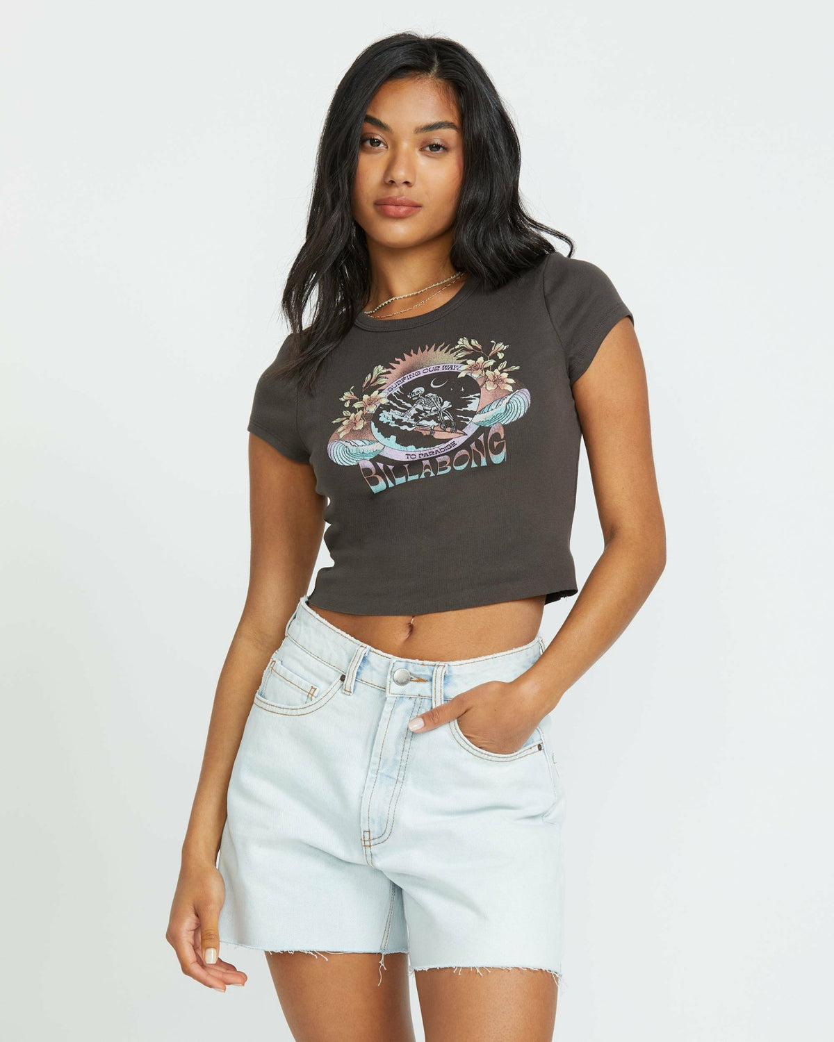 Goes Around Tee - Off Black | Billabong