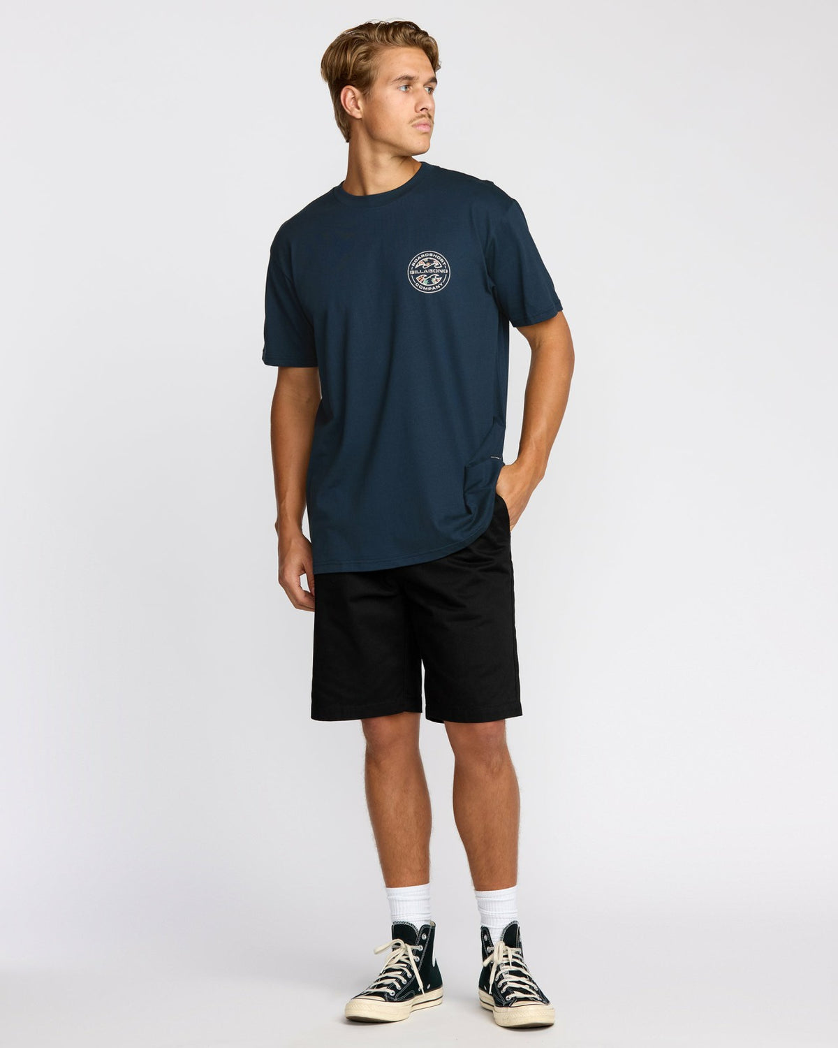 Hollow Premium Short Sleeve T-Shirt - Navy | Billabong