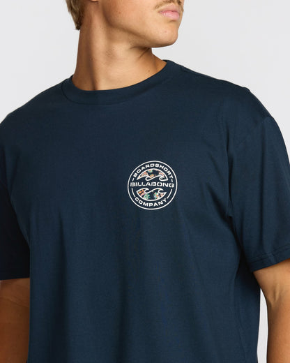 Hollow Premium Short Sleeve T-Shirt - Navy | Billabong