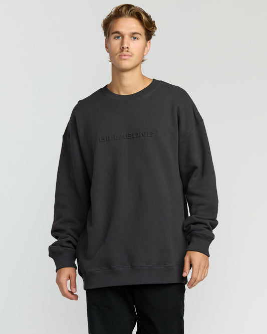 Iconic Emboss Crewneck Sweatshirt - Black | Billabong