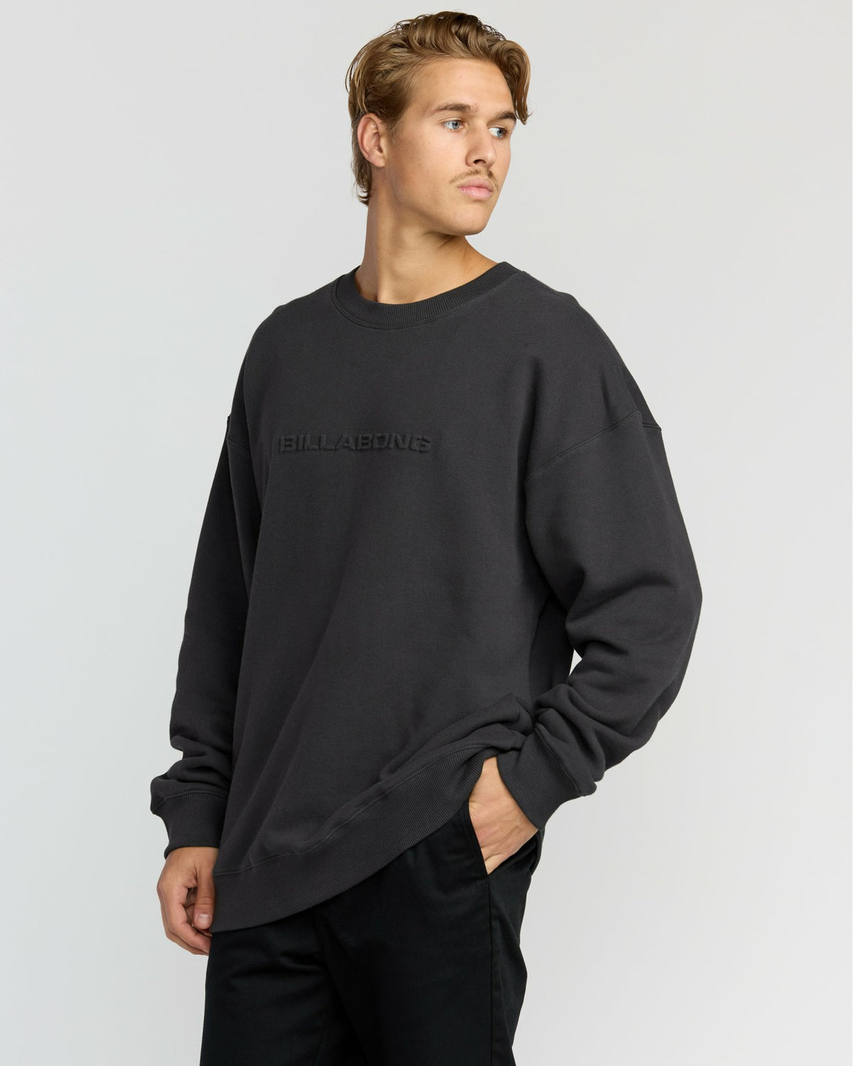 Iconic Emboss Crewneck Sweatshirt - Black | Billabong