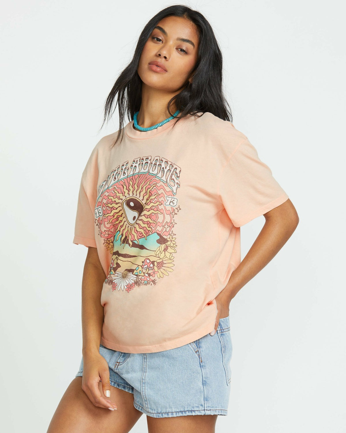 In The Balance Tee - Soft Peach | Billabong