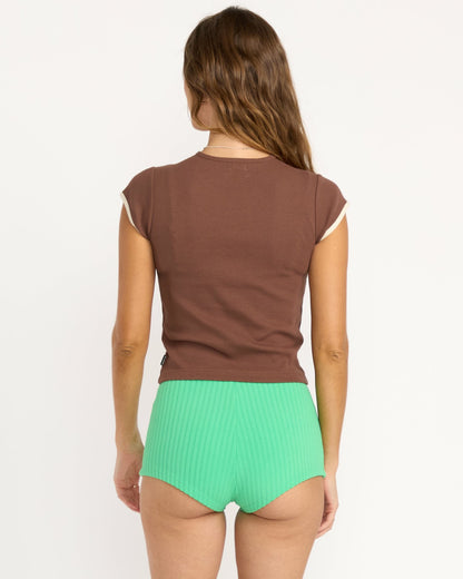 Josie Ringer Short Sleeve T-Shirt - Espresso | Billabong