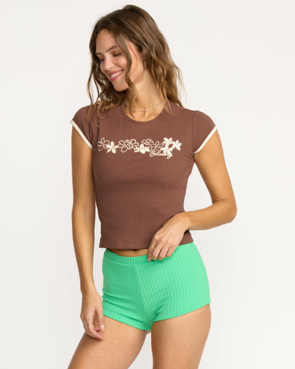 Josie Ringer Short Sleeve T-Shirt - Espresso | Billabong