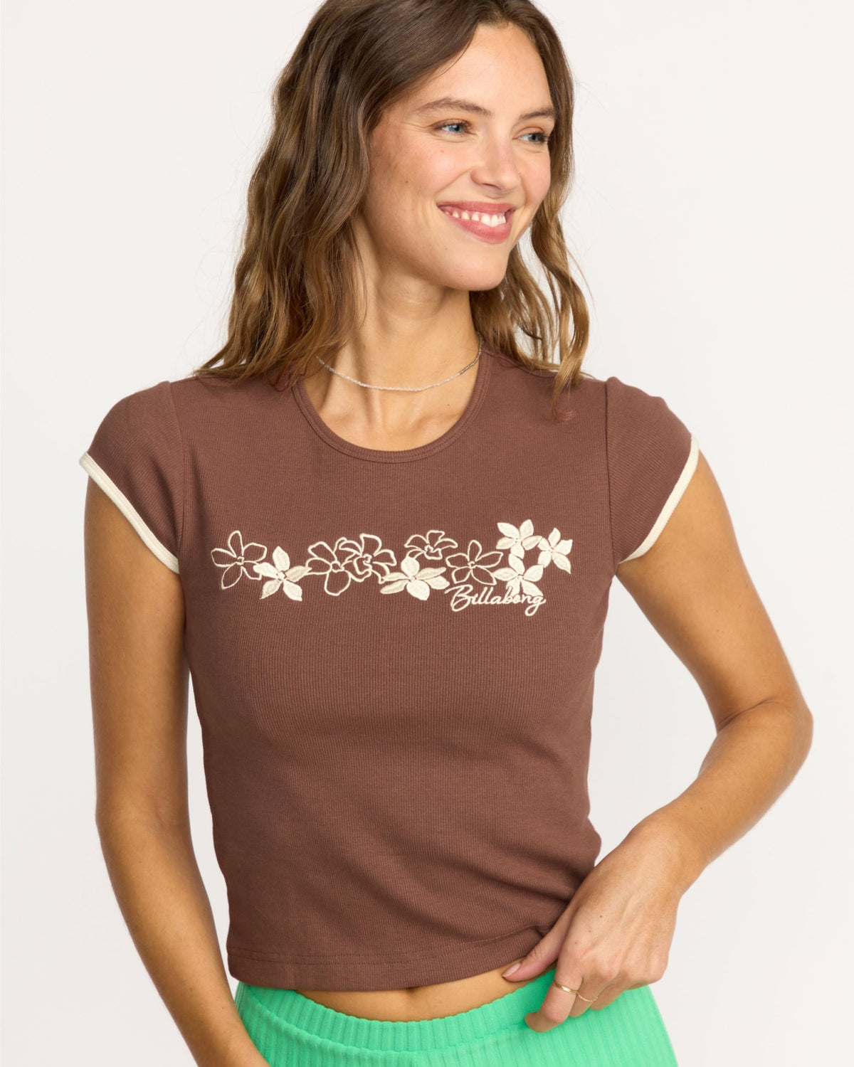 Josie Ringer Short Sleeve T-Shirt - Espresso | Billabong