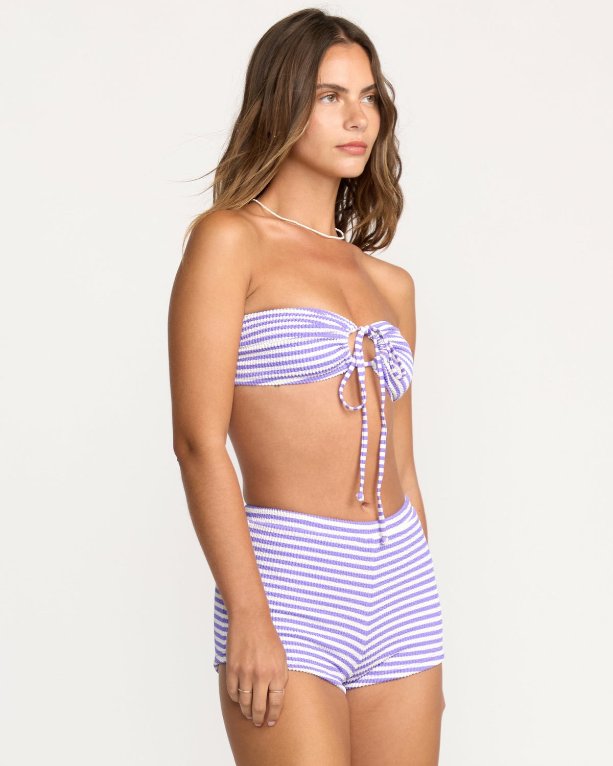 Josie Summer Hi Yarn Dyed Boyshort Bikini Bottom - Purple Punch | Billabong