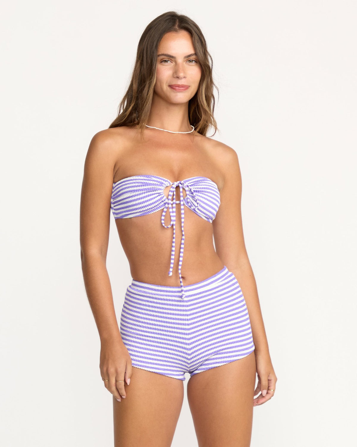 Josie Summer Hi Yarn Dyed Drew Bandeau Bikini Top - Purple Punch | Billabong
