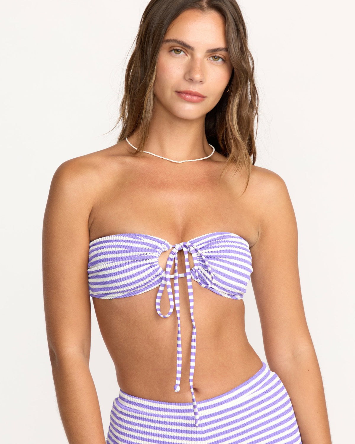 Josie Summer Hi Yarn Dyed Drew Bandeau Bikini Top - Purple Punch | Billabong