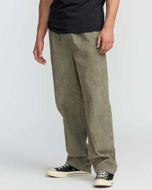Larry Elastic Waist Corduroy Pants - Green Ash | Billabong