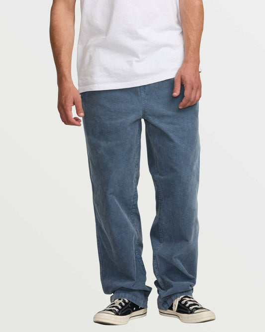 Larry Elastic Waist Corduroy Pants - Slate Blue | Billabong