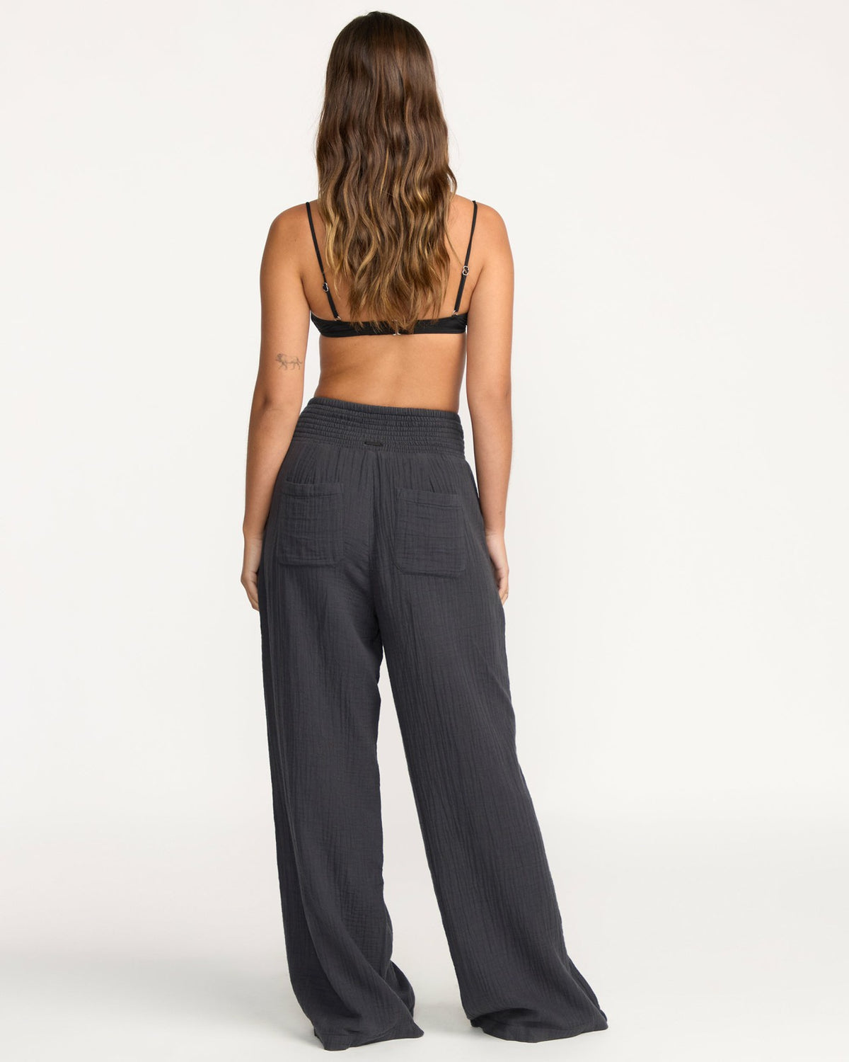 New Waves Gauze Elastic Waist Pants - Black Sands | Billabong