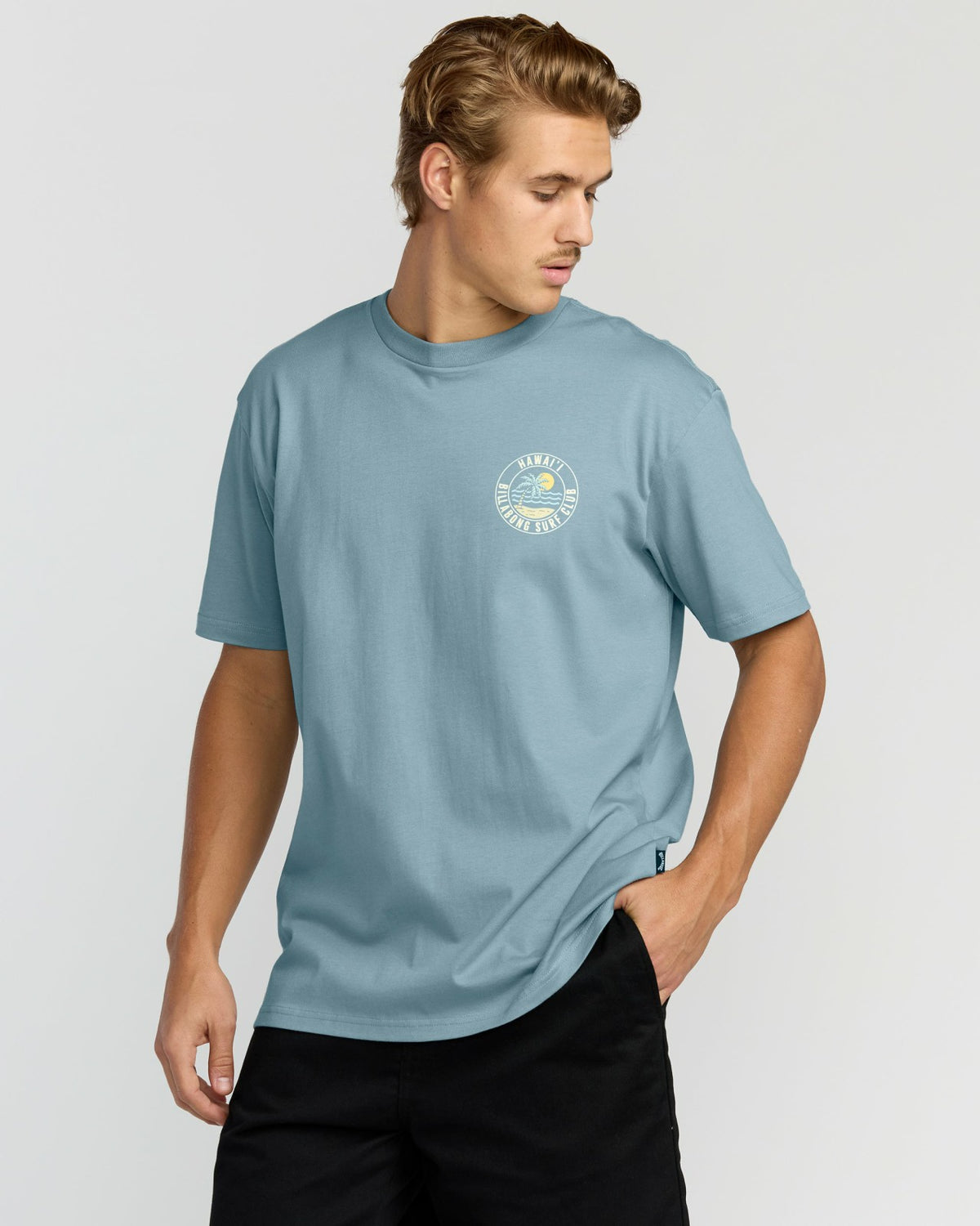 Palm Beach Hi Premium Short Sleeve T-Shirt - Washed Blue | Billabong