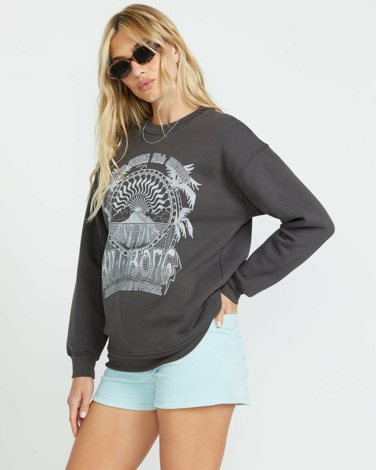 Palm Classics Crew Sweatshirt - Off Black | Billabong