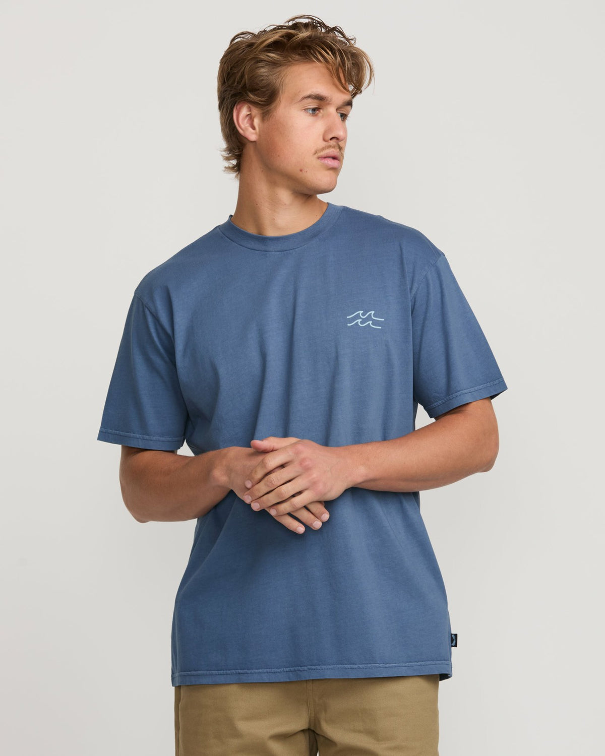 Palms In The Sun Premium Wave Wash Tee - Slate Blue | Billabong