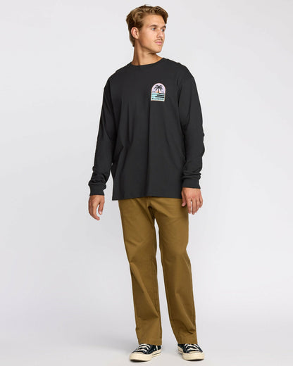 Portal Regular Long Sleeve T-Shirt - Washed Black | Billabong