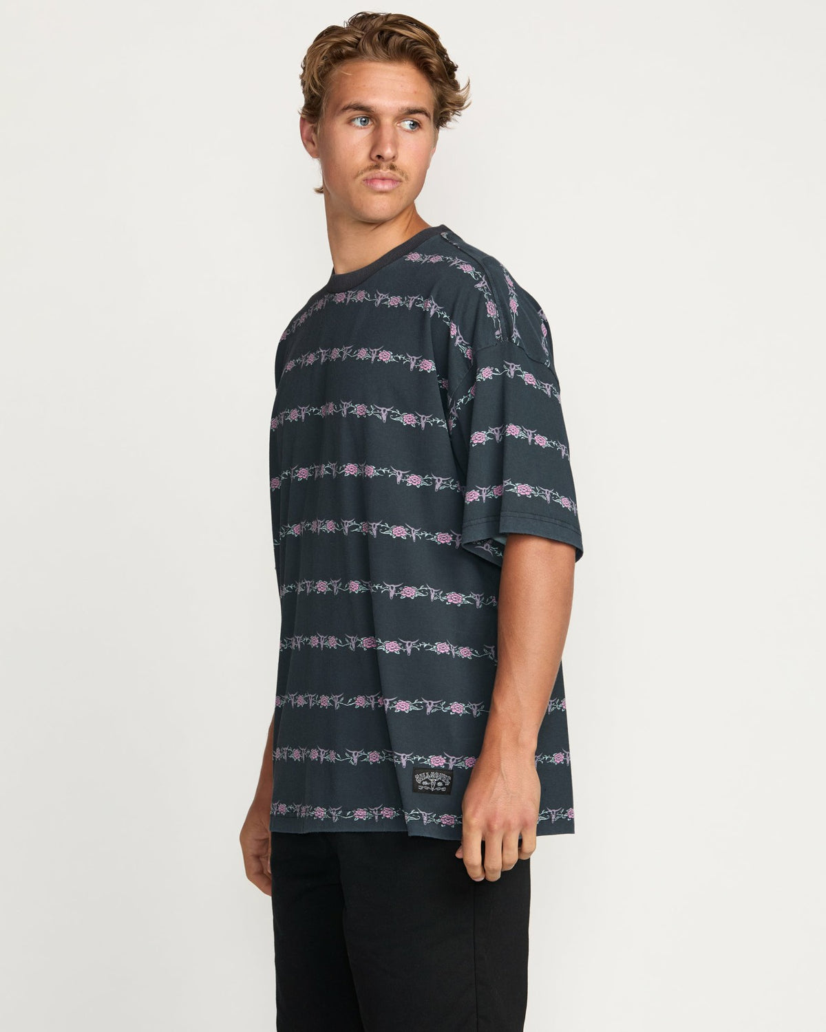 Raging Bull Stripe Tee - Washed Black | Billabong