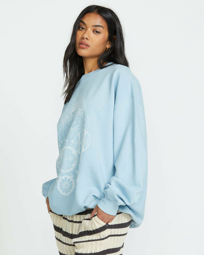 Ride In Crew Sweatshirt - Washed Chambray | Billabong
