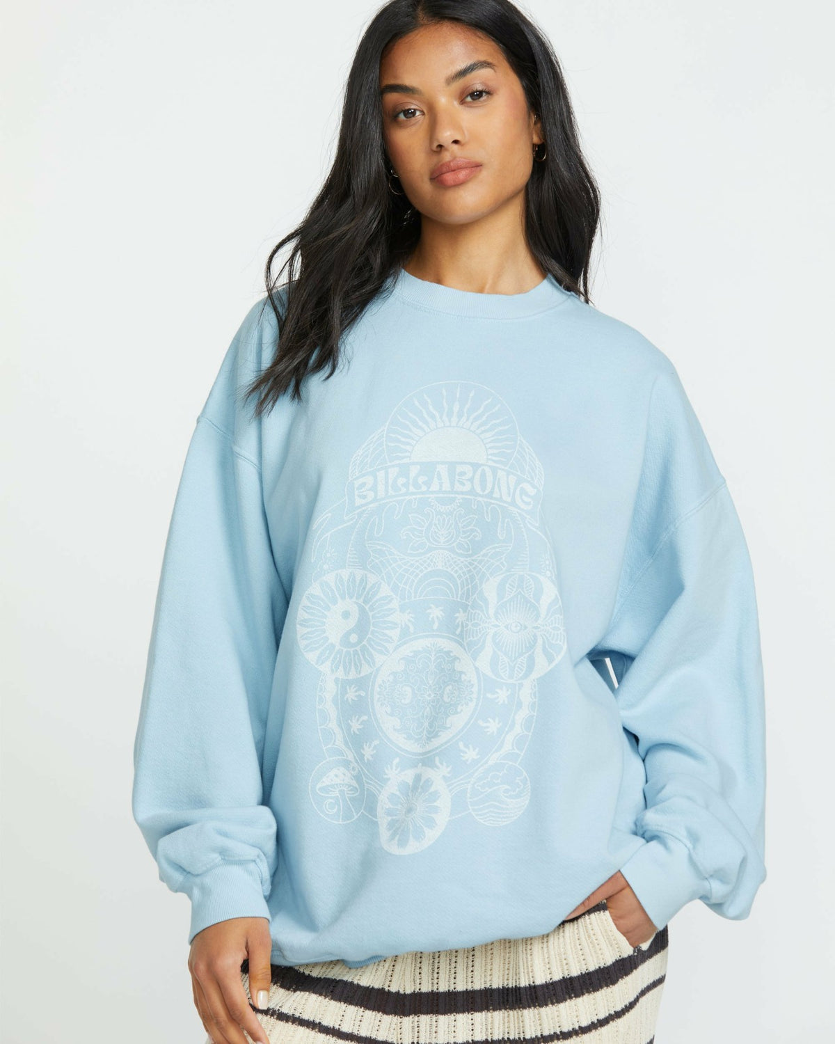 Ride In Crew Sweatshirt - Washed Chambray | Billabong