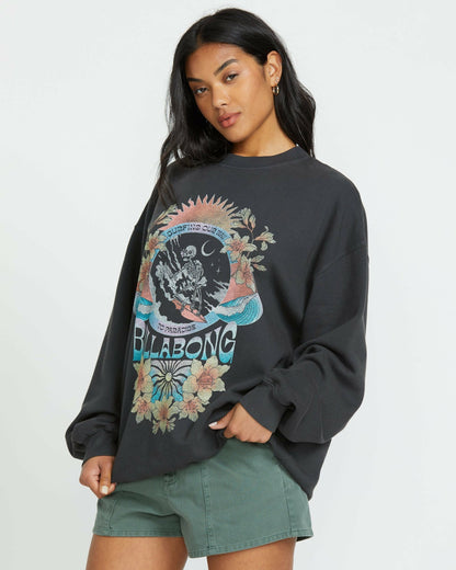 Ride In Crew Sweatshirt - Black Sands | Billabong